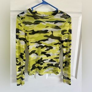 Size small camouflage see through Long sleeves top